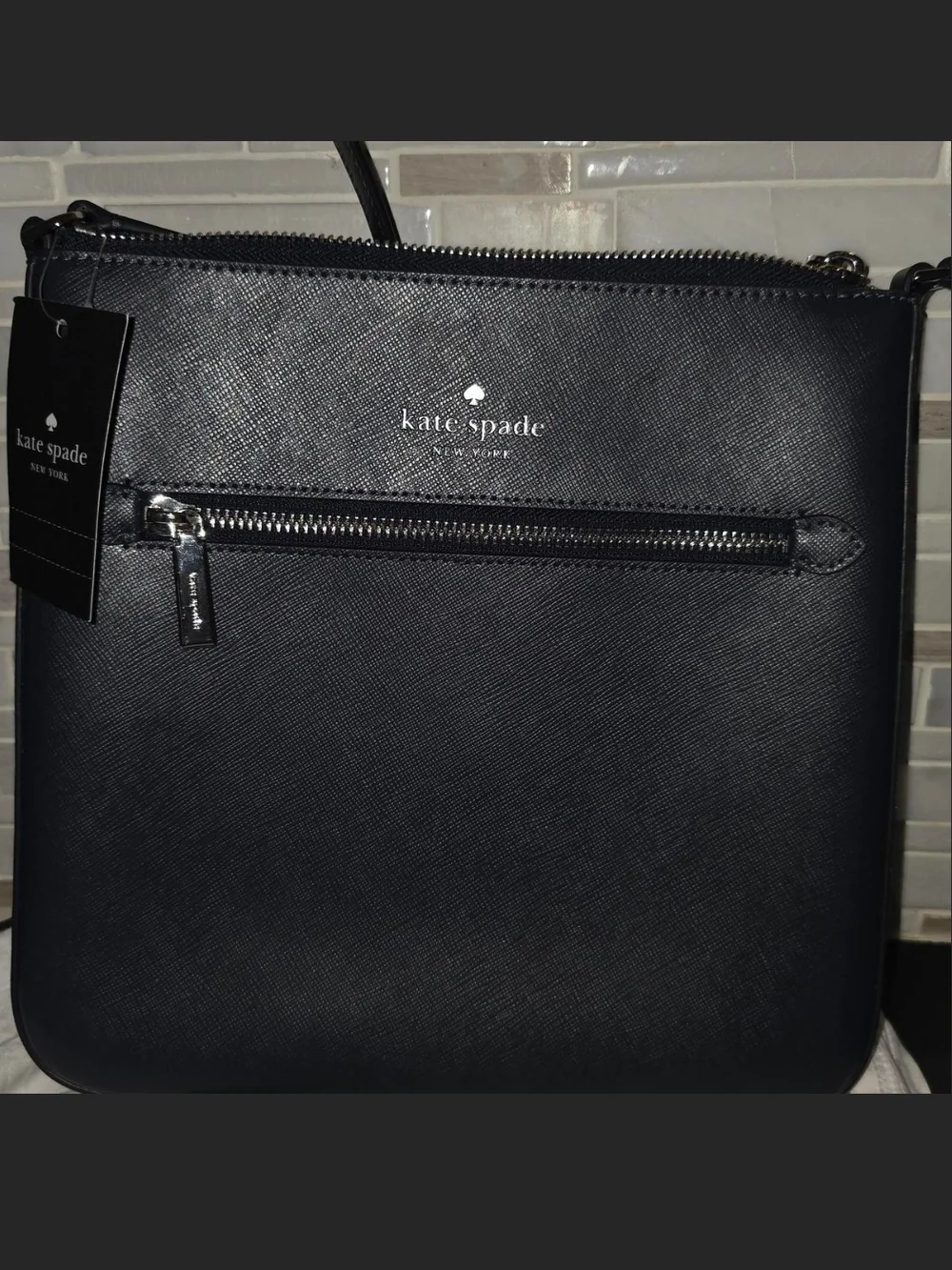 kate spade Navy Saffiano Leather Crossbody